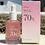 سرم روشن کننده هلو 70% و نیاسینامید آنوا مناسب تمام انواع پوست بویژه پوست‌‎های خشک حجم 30 میل