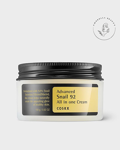 کرم آبرسان و مرطوب کننده حلزون 92% کوزارکس مدل کاسه‎ای مناسب تمام انواع پوست حجم 100 گرم