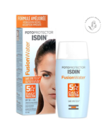 ضدآفتاب فیوژن واتر ایزدین با SPF50 بدون رنگ مناسب تمام انواع پوست حجم 50 میل
