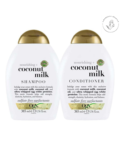 شامپو تغذیه‎ رسان شیر نارگیل Coconut Milk او جی ایکس حجم 385 میل