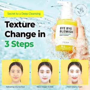 فوم شست و شوی حبابی ضد لک و روشن کننده بای بای بلمیش سام بای می مناسب پوست های چرب و مختلط حجم 120 گرم