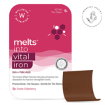 ورقه‌ی روزبانی آهن و فولیک اسید Wellbeing Nutrition بسته 30 عددی